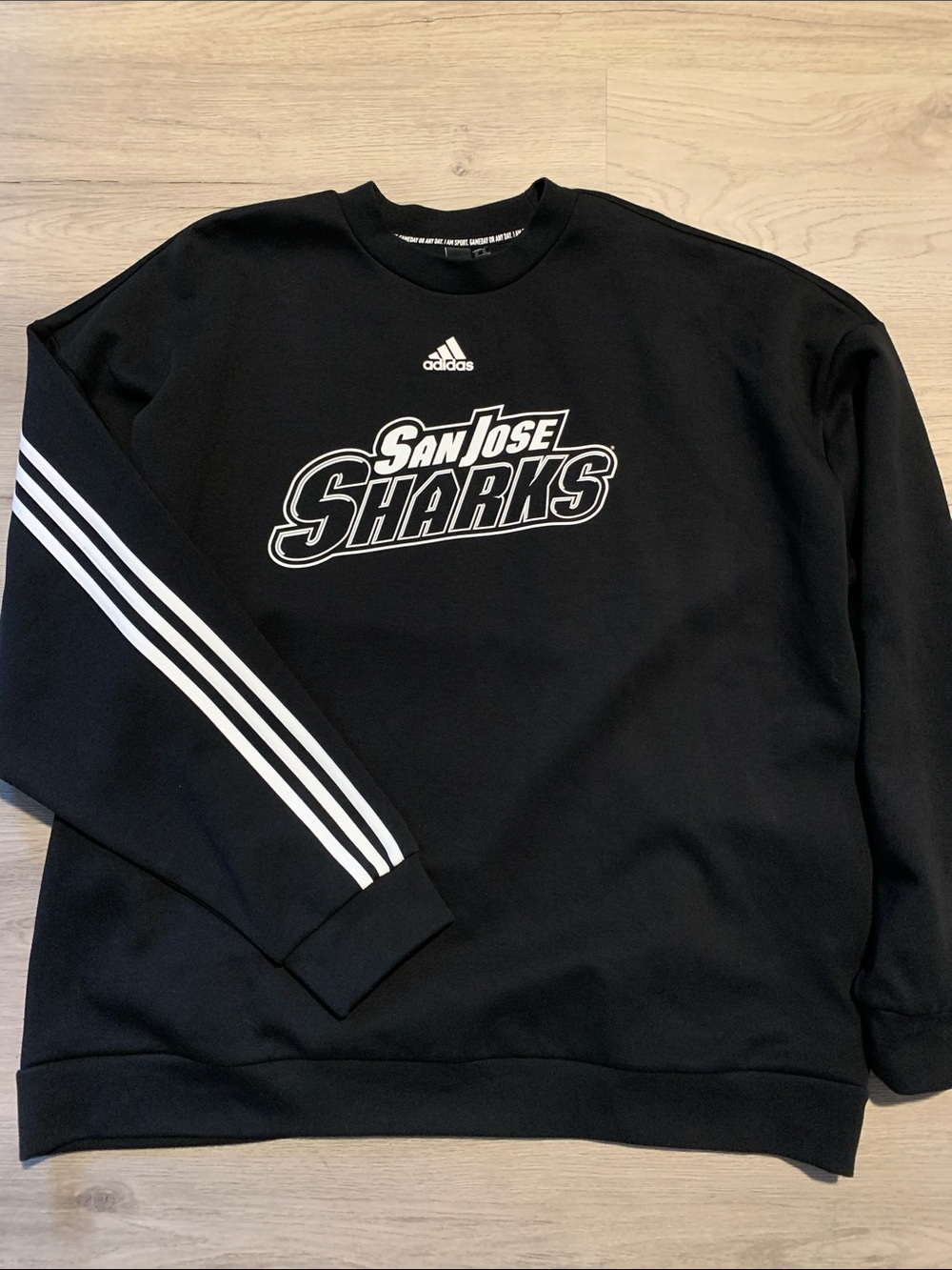 adidas Black San Jose Sharks Crewneck Mens size XXL